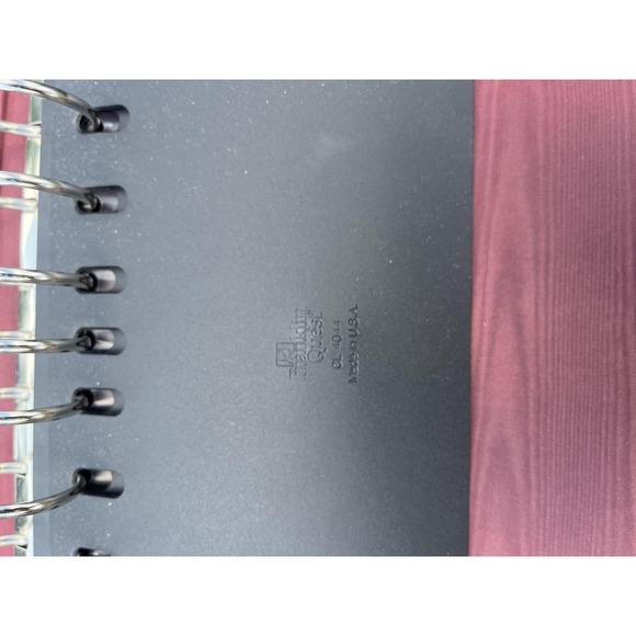 Vintage Franklin Quest Burgundy Leather Organizer Planner USA Ring Binder CL4044 - Picture 5 of 10